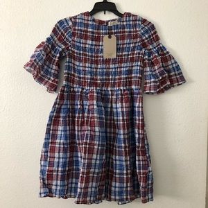 ZARA Girls Plaid Dress; NEW with Tags
